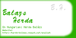 balazs herda business card